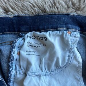 Mother denim, high waisted, runway, full length, raw hem size 31